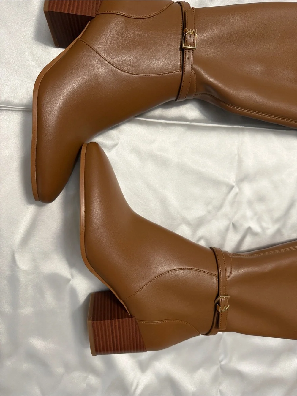 Michael Kors Chestnut Brown Knee High  Block Heel Boots